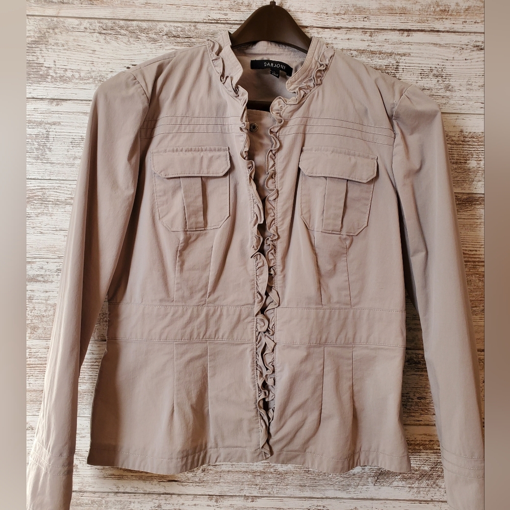 Darjoni Ruffled Utility Jacket